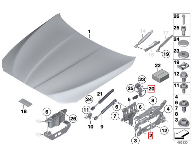 bontott BMW 5 F10 Gyalogosvédelmi Rendszer Érzékelő