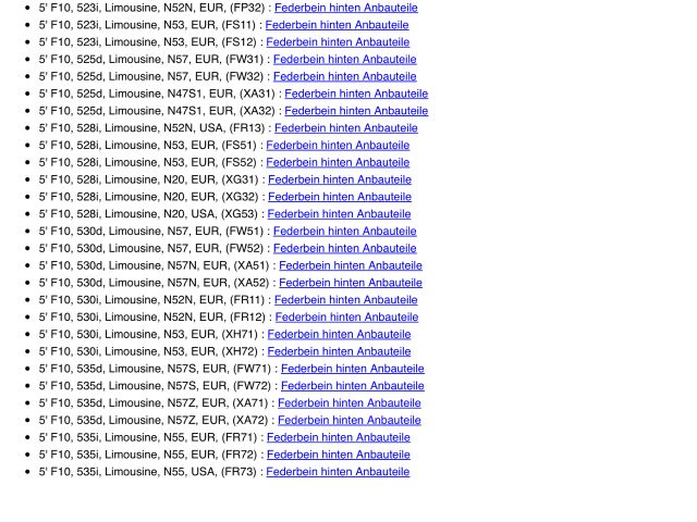 bontott BMW 5 F10 Hátsó Lengéscsillapító (Pozíciófüggetlen)