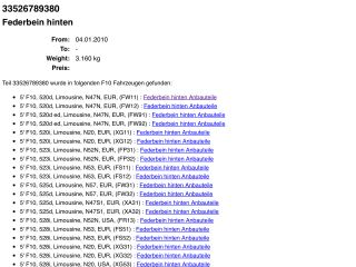 bontott BMW 5 F10 Hátsó Lengéscsillapító (Pozíciófüggetlen)