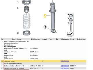 bontott BMW 5 F10 Hátsó Lengéscsillapító (Pozíciófüggetlen)