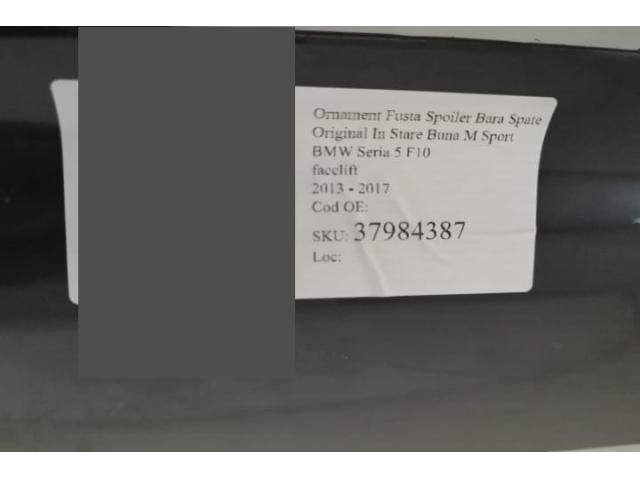 bontott BMW 5 F10 Hátsó Lökhárító Alsó (Műanyag)