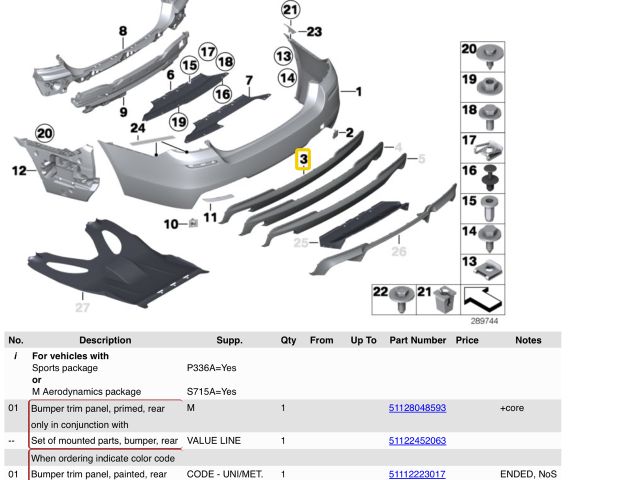 bontott BMW 5 F10 Hátsó Lökhárító Alsó (Műanyag)