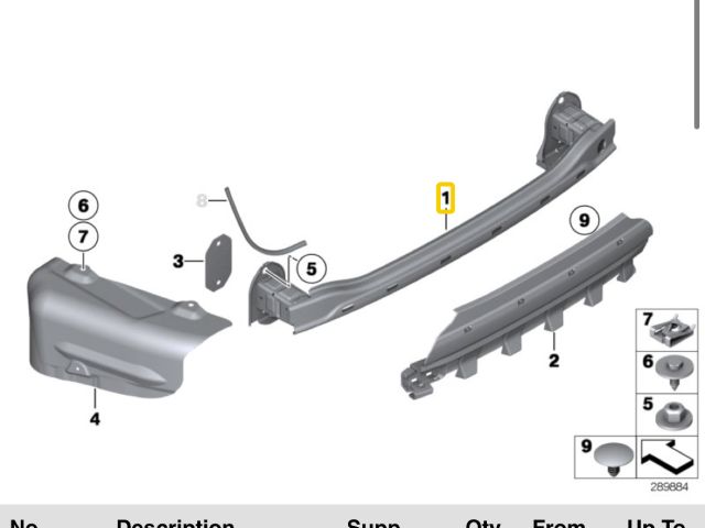 bontott BMW 5 F10 Hátsó Lökhárító Merevítő (Fém)
