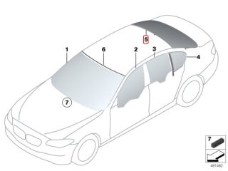 bontott BMW 5 F10 Hátsó Szélvédő