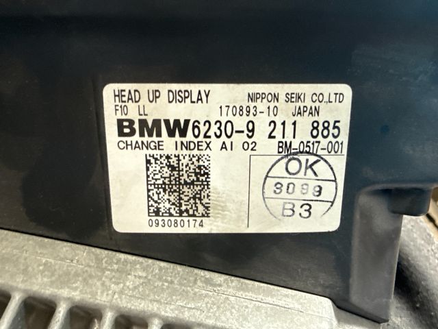 bontott BMW 5 F10 Head-Up Display