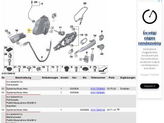 bontott BMW 5 F10 Jobb első Ajtózár