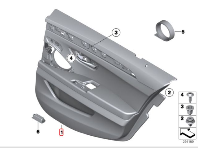 bontott BMW 5 F10 Jobb hátsó Ajtó Kárpit