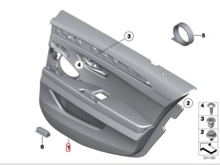 bontott BMW 5 F10 Jobb hátsó Ajtó Kárpit