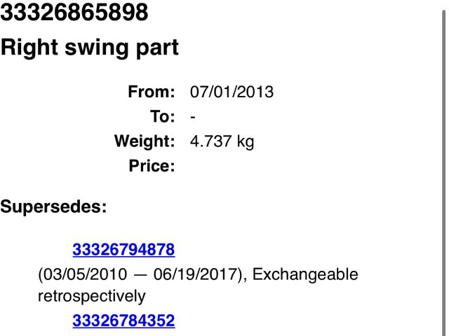 bontott BMW 5 F10 Jobb hátsó Alsó Hátsó Lengőkar