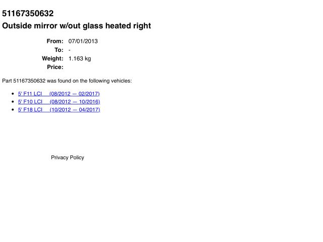 bontott BMW 5 F10 Jobb Visszapillantó Tükör (Elektromos)