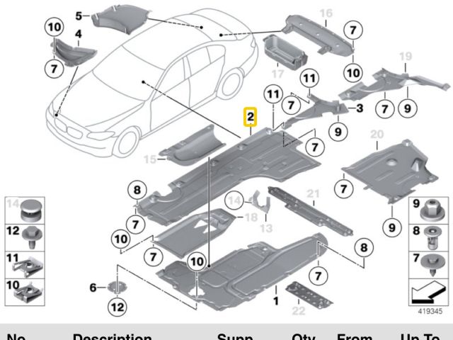 bontott BMW 5 F10 Kartervédő