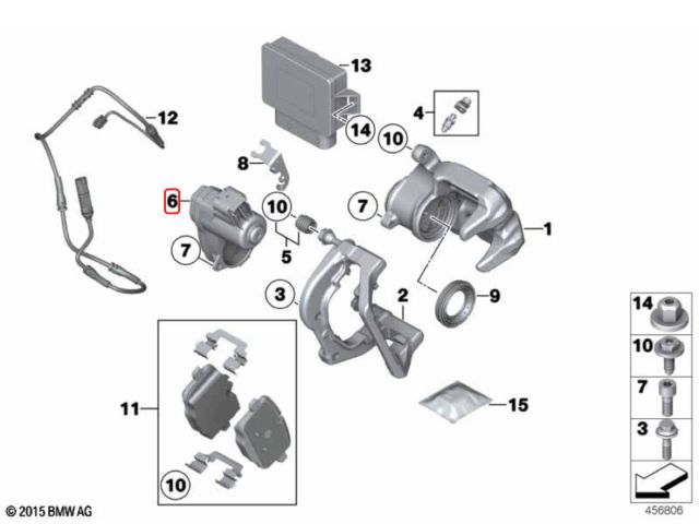 bontott BMW 5 F10 Kézifék Motor