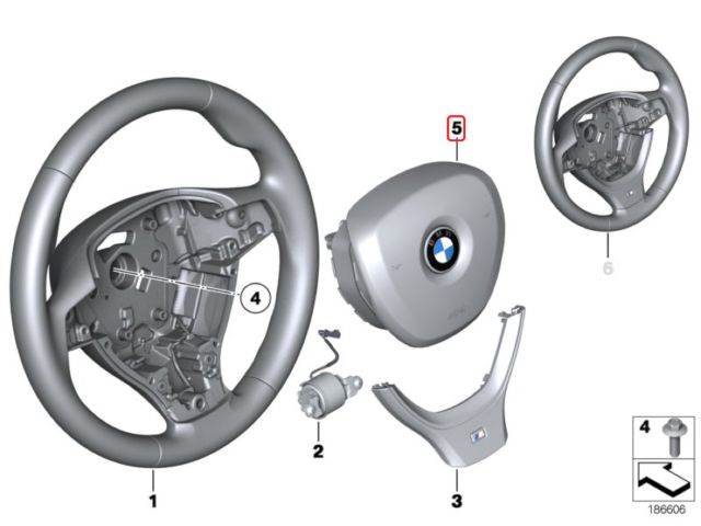 bontott BMW 5 F10 Kormánylégzsák