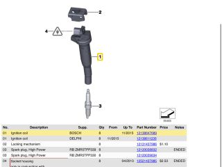 bontott BMW 5 F10 Gyújtótrafó
