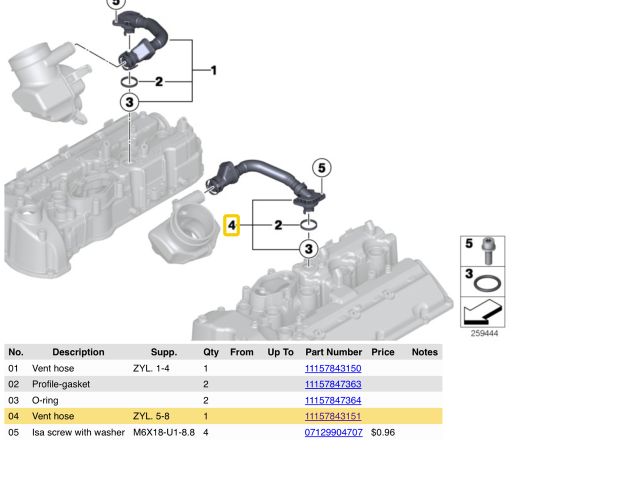 bontott BMW 5 F10 Kartergázcső
