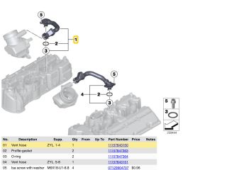 bontott BMW 5 F10 Kartergázcső