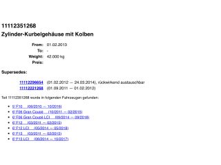 bontott BMW 5 F10 Motorblokk (Fűzött)