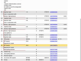 bontott BMW 5 F10 Porlasztó Sor / Híd