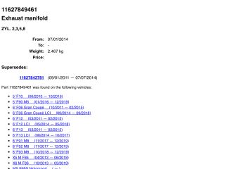 bontott BMW 5 F10 Turbócső