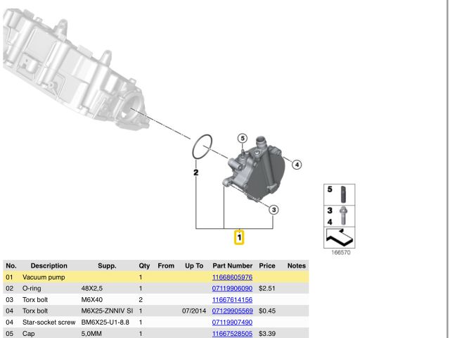 bontott BMW 5 F10 Vákumpumpa