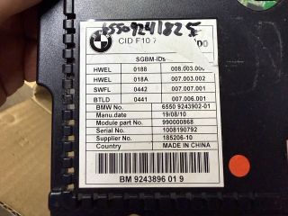 bontott BMW 5 F10 Multifunkciós Kijelző