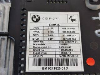 bontott BMW 5 F10 Multifunkciós Kijelző