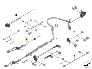 bontott BMW 5 F10 Szervó Szivattyú Kábelköteg