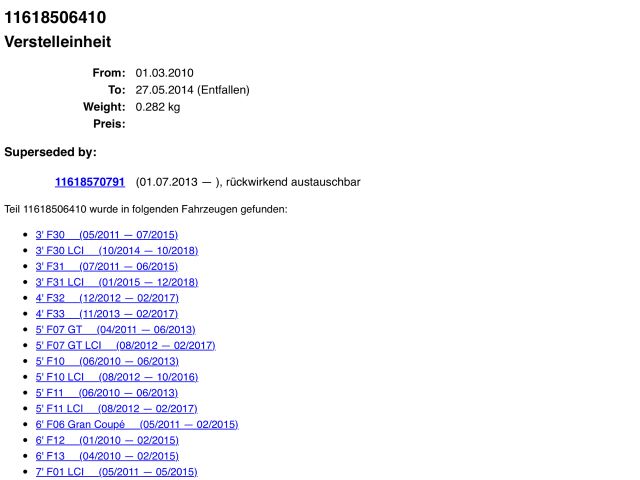 bontott BMW 5 F10 Szívósor Elektronika