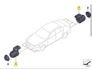 bontott BMW 5 F10 Tolatóradar Fej