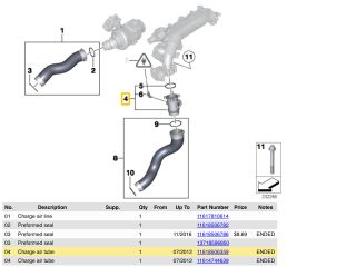 bontott BMW 5 F10 Töltőnyomás Érzékelő
