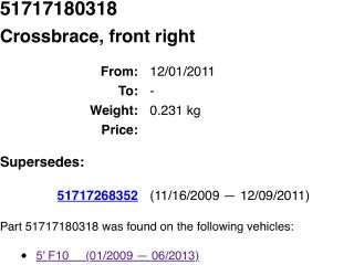 bontott BMW 5 F10 Toronymerevítő