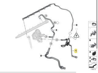 bontott BMW 5 F10 Üzemanyagcső