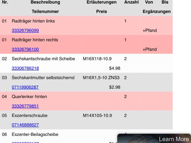 bontott BMW 5 F11 Hátsó Futómű (Részeivel)