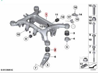 bontott BMW 5 F11 Hátsó Futómű (Részeivel)