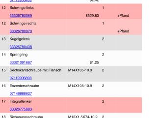 bontott BMW 5 F11 Hátsó Futómű (Részeivel)