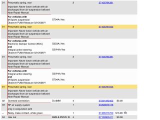 bontott BMW 5 F11 Hátsó Rugó