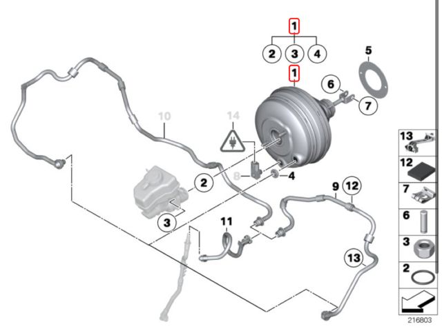 bontott BMW 5 F11 Fékrásegítő