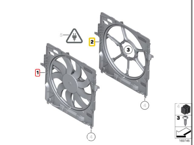 bontott BMW 5 F11 Hűtőventilátor