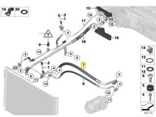 bontott BMW 5 F11 Klíma Cső