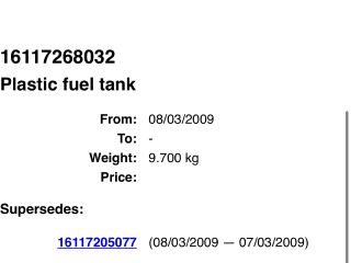 bontott BMW 5 F11 Tank