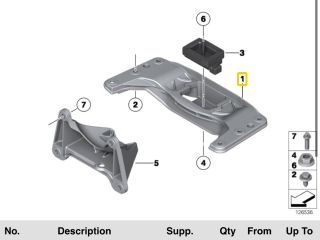 bontott BMW 5 F11 Váltó Tartó Bak (Pozíciófüggetlen)