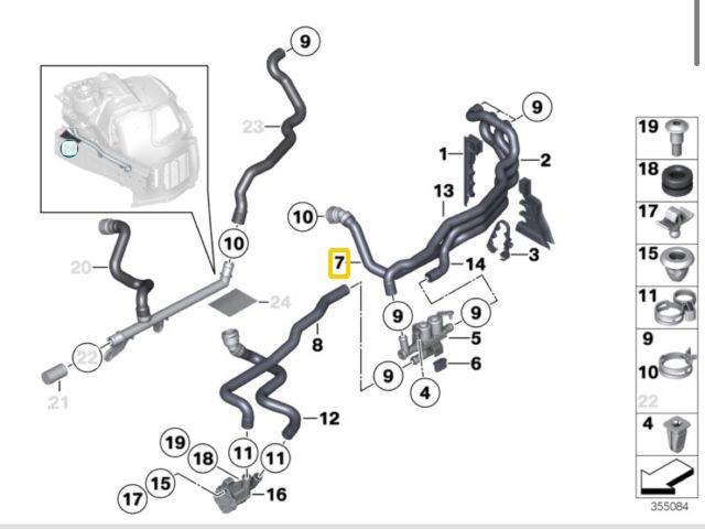 bontott BMW 5 F11 Vízcső