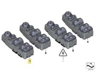 bontott BMW 5 F11 Ablakemelő Kapcsoló Négyes / Kettes