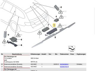 bontott BMW 5 F11 Antenna Erősítő