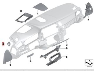 bontott BMW 5 F11 Bal Szellőző