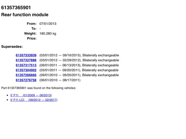 bontott BMW 5 F11 Csomagtérajtó Motor Elektronika