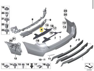 bontott BMW 5 F11 Hátsó Lökhárító Alsó (Műanyag)