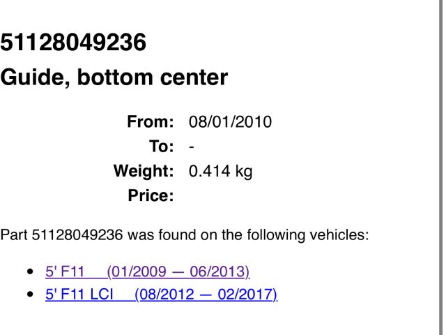 bontott BMW 5 F11 Hátsó Lökhárító Alsó (Műanyag)