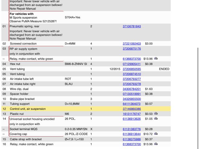 bontott BMW 5 F11 Légrugó Vezérlő
