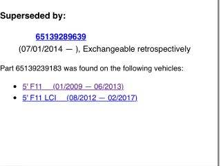 bontott BMW 5 F11 Magassugárzó Hangszóró